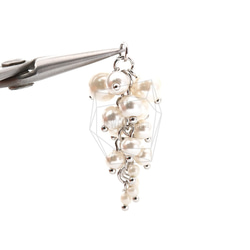 ERG-1198-R【2個入り】パールバンチピアスチャーム,Pearl Bunch Earring Charm 4枚目の画像