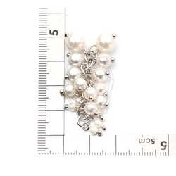 ERG-1198-R【2個入り】パールバンチピアスチャーム,Pearl Bunch Earring Charm 5枚目の画像