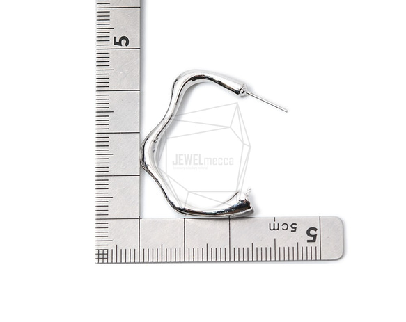ERG-1201-R [2件]凹凸線條耳環 第5張的照片