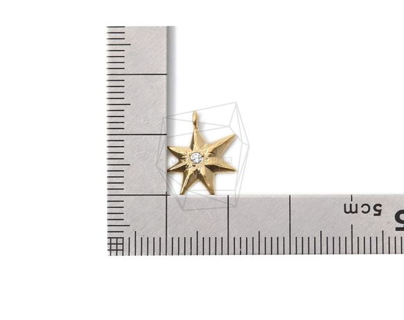 PDT-2180-MG【2個入り】キュービックスターペンダント,Cubic Star Pendant 5枚目の画像