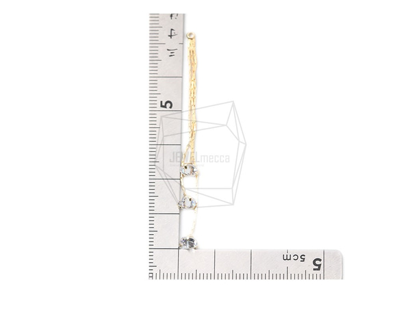 ERG-1209-G [2個]鍊式耳環，鍊式耳環 第4張的照片