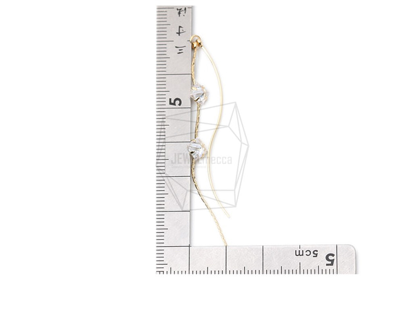 ERG-1210-G [2個]鏈條耳環魅力，鏈條耳環魅力 第5張的照片
