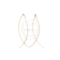 ERG-1211-G【2個入り】ダブルカーブバーピアスチャーム,Double Curved Bar Earing 1枚目の画像