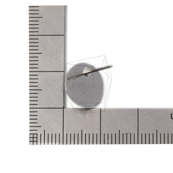 ERG-1215-R [2個]扁平圓形耳環 第5張的照片