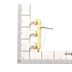ERG-1217-MG [2件]條形珍珠耳釘 第5張的照片