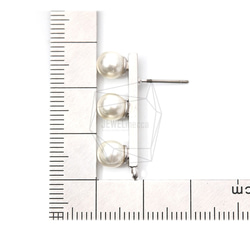 ERG-1217-MR [2件]條形珍珠耳環，條形珍珠耳釘 第5張的照片
