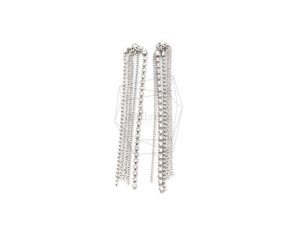 ERG-1225-R【2個入り】チェーンタッセルチャーム,Chain tassel Earring Charm 1枚目の画像