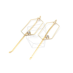 ERG-1234-G【2個入り】ペンタゴンチャーム,Pentagon Earring Charm 2枚目の画像