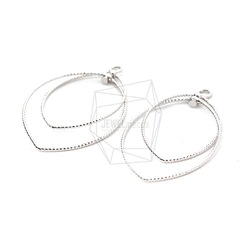 ERG-1235-R【2個入り】ダブルティアドロップフープチャーム,Double Teardrop Hoop charm 2枚目の画像