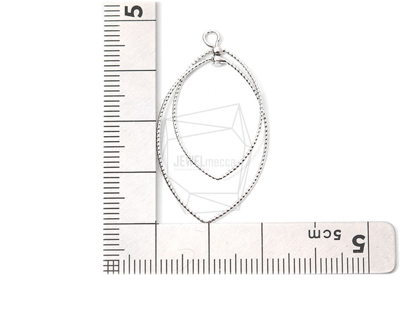 ERG-1235-R【2個入り】ダブルティアドロップフープチャーム,Double Teardrop Hoop charm 5枚目の画像