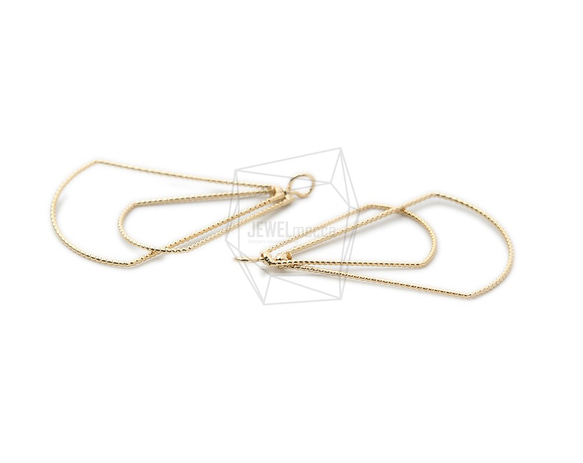 ERG-1236-G [2個]雙扇形吊飾，雙扇形吊飾 第3張的照片