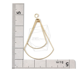 ERG-1236-G [2個]雙扇形吊飾，雙扇形吊飾 第5張的照片