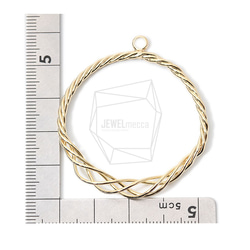 PDT-2190-G【2個入り】ワイヤーツイストリングペンダント,Wire Twist Ring Pendant 5枚目の画像