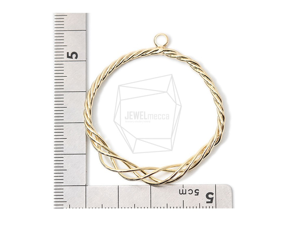 PDT-2190-G【2個入り】ワイヤーツイストリングペンダント,Wire Twist Ring Pendant 5枚目の画像