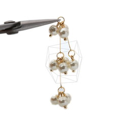 ERG-1239-G【2個入り】パールタッセルチャーム,Pearl Tassel Earring Charm 4枚目の画像