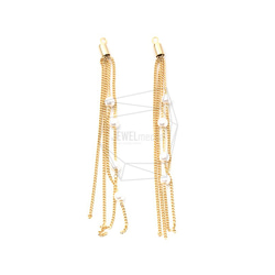 ERG-1240-G【2個入り】パールタッセルチャーム,Pearl Tassel Earring Charm 1枚目の画像