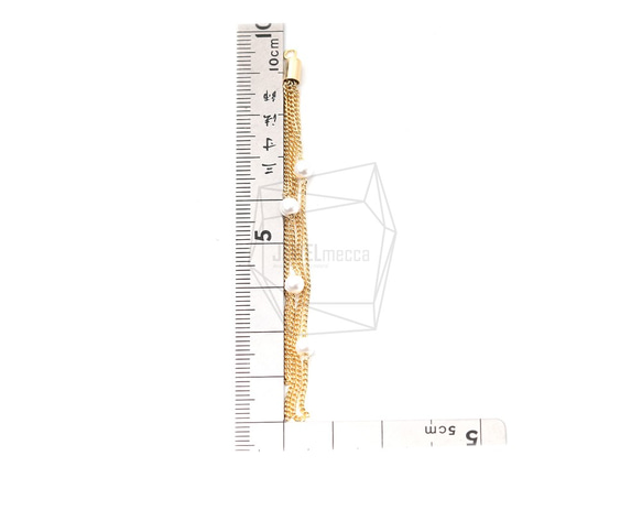 ERG-1240-G [2個]珍珠流蘇小飾物，珍珠流蘇小飾物 第5張的照片