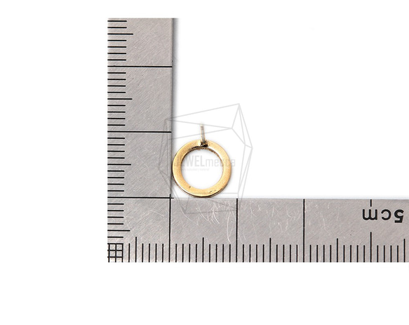 ERG-1242-MG【2個入り】サークルリングピアス,Circle Ring Brushed Texture 5枚目の画像