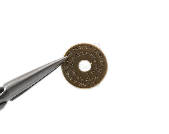 PDT-2193-MG【2個入り】スタンピングコインペンダント,Stamping Coin Pendant 4枚目の画像