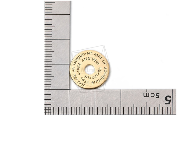 PDT-2193-MG【2個入り】スタンピングコインペンダント,Stamping Coin Pendant 5枚目の画像