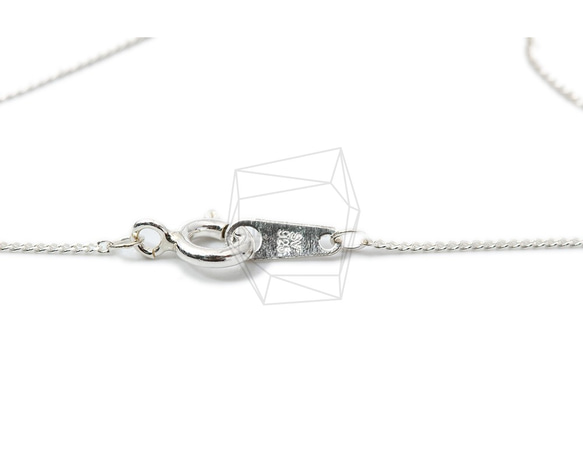 CHN-013-R【每包1件】（925）銀色項鍊鏈，項鍊鏈 第1張的照片