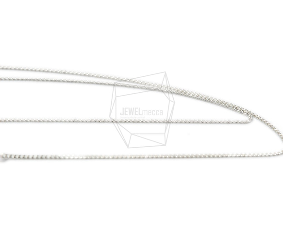 CHN-013-R【每包1件】（925）銀色項鍊鏈，項鍊鏈 第4張的照片