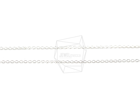 CHN-015-R【每包1件】（925）銀色項鍊鏈，項鍊鏈 第2張的照片