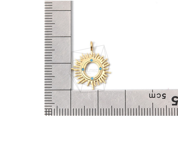 PDT-2200-MG【2個入り】サンペンダント,Sun Pendant/15mm X 18mm 5枚目の画像