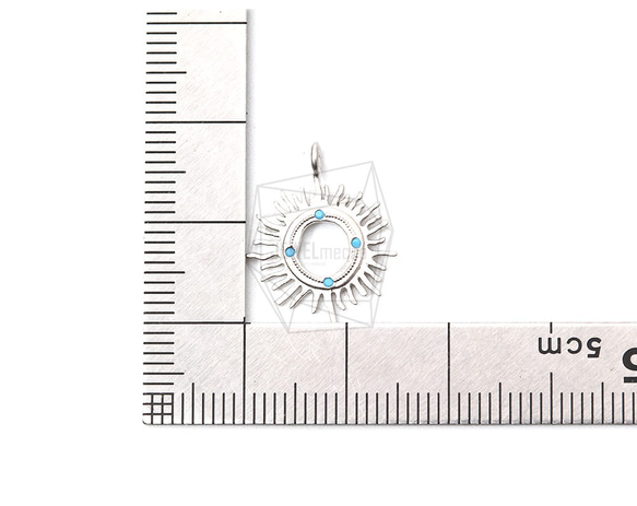 PDT-2200-MR【2個入り】サンペンダント,Sun Pendant/15mm X 18mm 5枚目の画像