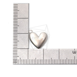 PDT-2201-MR【2個入り】ハートペンダント,Heart Pendant/12mm x 12mm 5枚目の画像