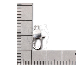 PDT-2205-R【2個入り】クラスプロックペンダント,Clasp Lock Pendant/ 9mm x 17mm 5枚目の画像