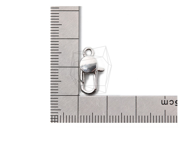 PDT-2205-R【2個入り】クラスプロックペンダント,Clasp Lock Pendant/ 9mm x 17mm 5枚目の画像