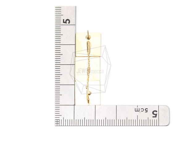 ERG-1254-MG [2 件] 三聯方耳環，三聯方柱 第5張的照片