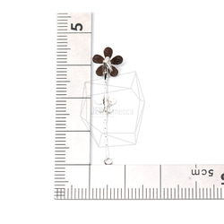 ERG-1256-R【每包2件】花瓣花耳環，花瓣花耳環 第5張的照片