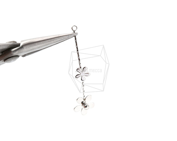 ERG-1262-R【2個入り】ペタルフラワーチャーム,Petal Flower Earring Charm 4枚目の画像