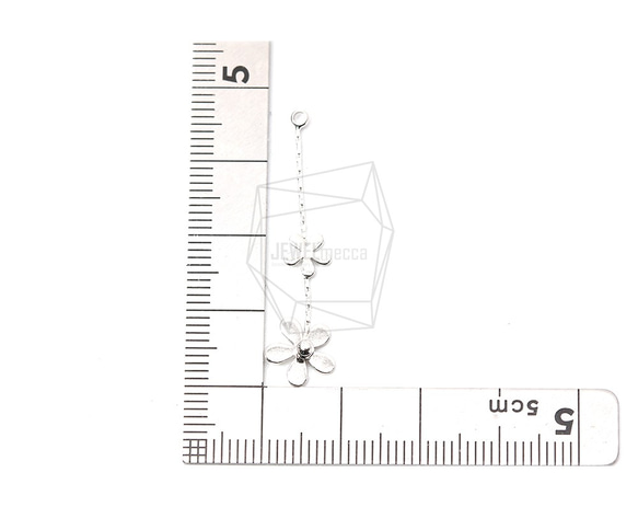 ERG-1262-R【2個入り】ペタルフラワーチャーム,Petal Flower Earring Charm 5枚目の画像