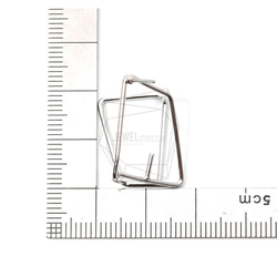 ERG-1272-R [2件]雙方形耳環，兩層方形方形耳環 第5張的照片