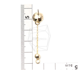 ERG-1274-G【2個入り】ラウンドチェーンリンクピアス  ,Round Chain linked Post 5枚目の画像