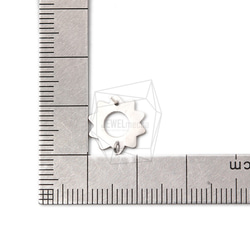 ERG-1282-MR【2個入り】フラワーピアス,Flower Earring Post/12mm x 12mm 5枚目の画像