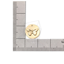 PDT-2260-MG【2個入り】バタフライペンダント,Butterfly fossil Pendant 5枚目の画像