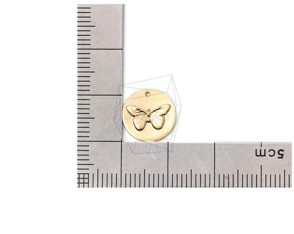 PDT-2260-MG【2個入り】バタフライペンダント,Butterfly fossil Pendant 5枚目の画像