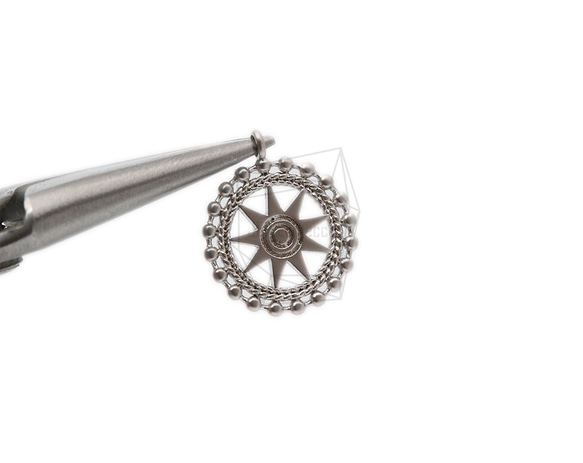 PDT-2262-MR【2個入り】コンパスペンダント,Compass Pendant/14mm X 16mm 4枚目の画像