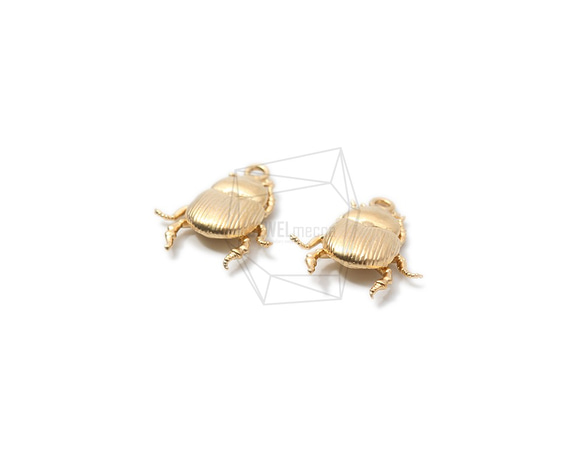 PDT-2230-MG【2個入り】スカラブペンダント,Scarab Pendant/13mm X 18mm 2枚目の画像