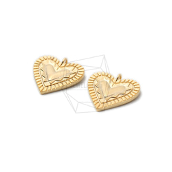 PDT-2267-MG [2件]雙心形吊墜 第2張的照片