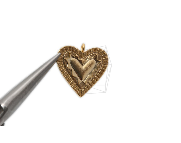 PDT-2267-MG [2件]雙心形吊墜 第4張的照片