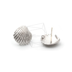 ERG-1289-MR【2個入り】シーシェルピアス  ,seashell Earring Post 2枚目の画像