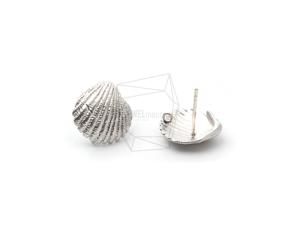 ERG-1289-MR [2個]貝殼耳環，貝殼耳環 第2張的照片