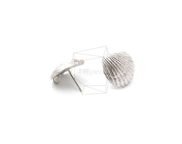 ERG-1289-MR【2個入り】シーシェルピアス  ,seashell Earring Post 3枚目の画像