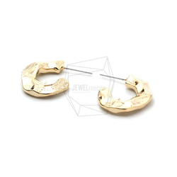ERG-1295-G [2件] L型錘形耳環，L型錘形耳釘 第2張的照片
