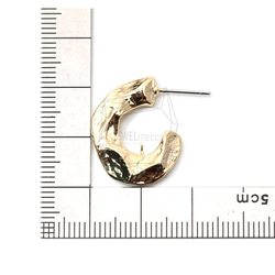 ERG-1295-G [2件] L型錘形耳環，L型錘形耳釘 第5張的照片
